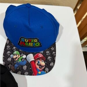 Nintendo Super Mario Kids Hat - Blue and Black